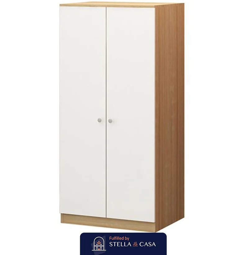 ستيلا WD54 دولاب ملابس ابيض و خشبي Stella-WD54 - الصورة 2