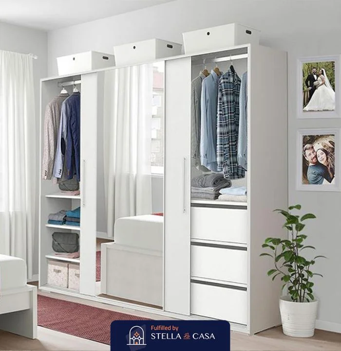 ⁦دولاب ملابس ابيض Stella-WD81⁩ - الصورة ⁦1⁩