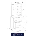 ⁦تسريحة بيضاء Stella-DR21⁩ - الصورة ⁦3⁩