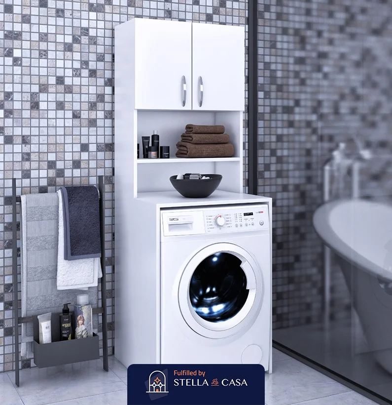 stellalacasa - ستيلاBC12-2 وحدة تخزين مودرن للحمام ابيض STELLA-BC12 - الصورة 2