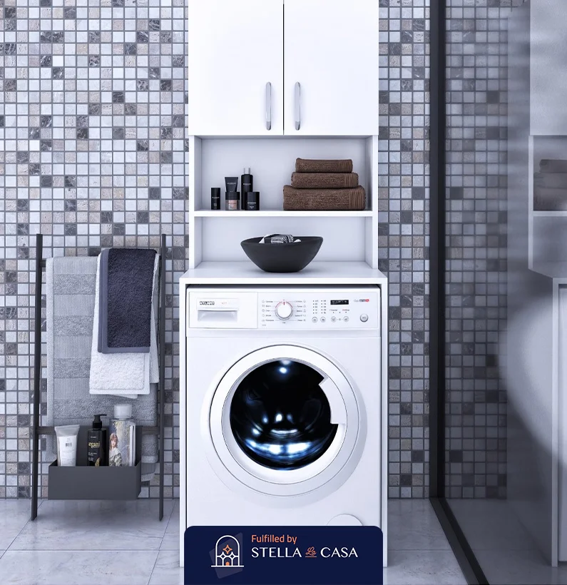 stellalacasa - stellaBC12 وحدة تخزين مودرن للحمام ابيض STELLA-BC12 - الصورة 1