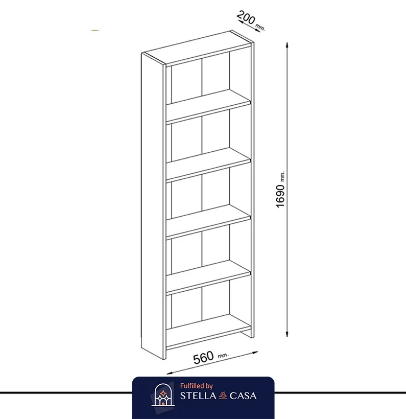 stellalacasa - stellaBS02-4 مكتبة مودرن بيضاء Stella-BS02 - الصورة 4