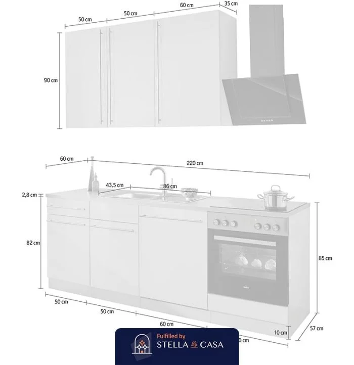 ⁦مطبخ مودرن ابيض Stella-K22⁩ - الصورة ⁦4⁩
