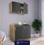 ⁦مطبخ مودرن خشبى ورمادي Stella-K76⁩ - الصورة ⁦7⁩