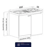 ⁦مطبخ مودرن خشبى ورمادي Stella-K76⁩ - الصورة ⁦8⁩