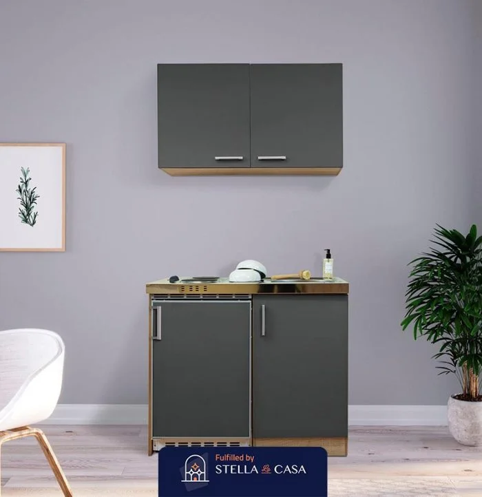 ⁦مطبخ مودرن خشبى ورمادي Stella-K76⁩ - الصورة ⁦6⁩