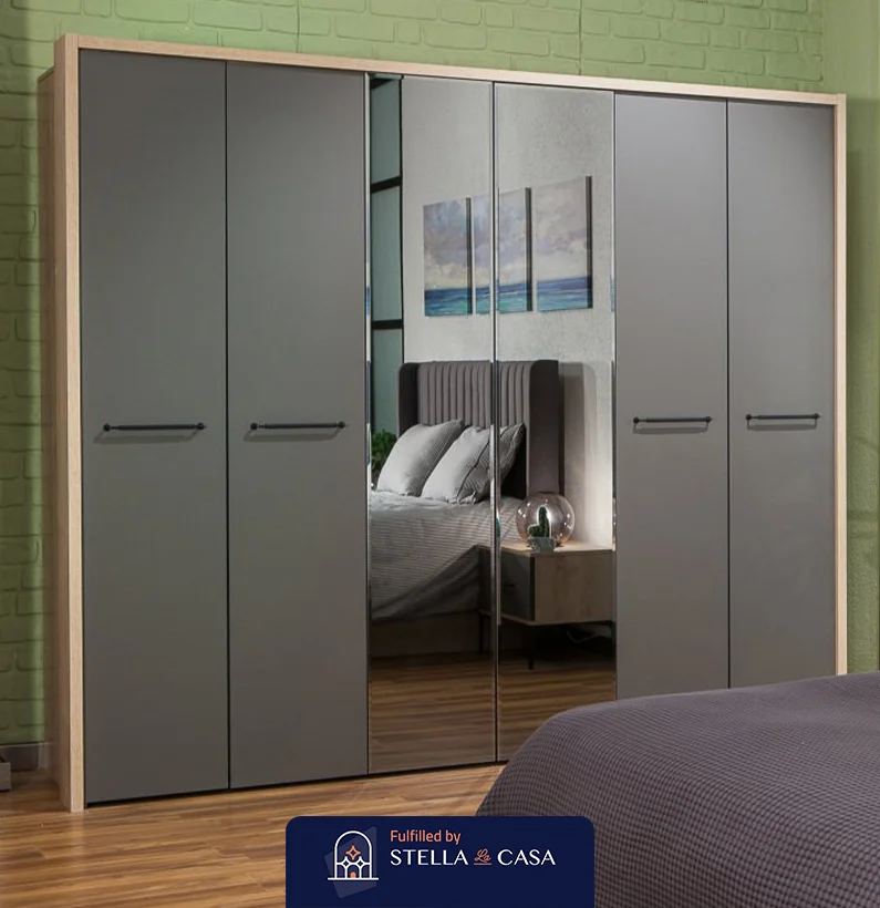 stellalacasa - ستيلا RAD05-2 دولاب ملابس رمادى STella-RA-D05 - الصورة 1