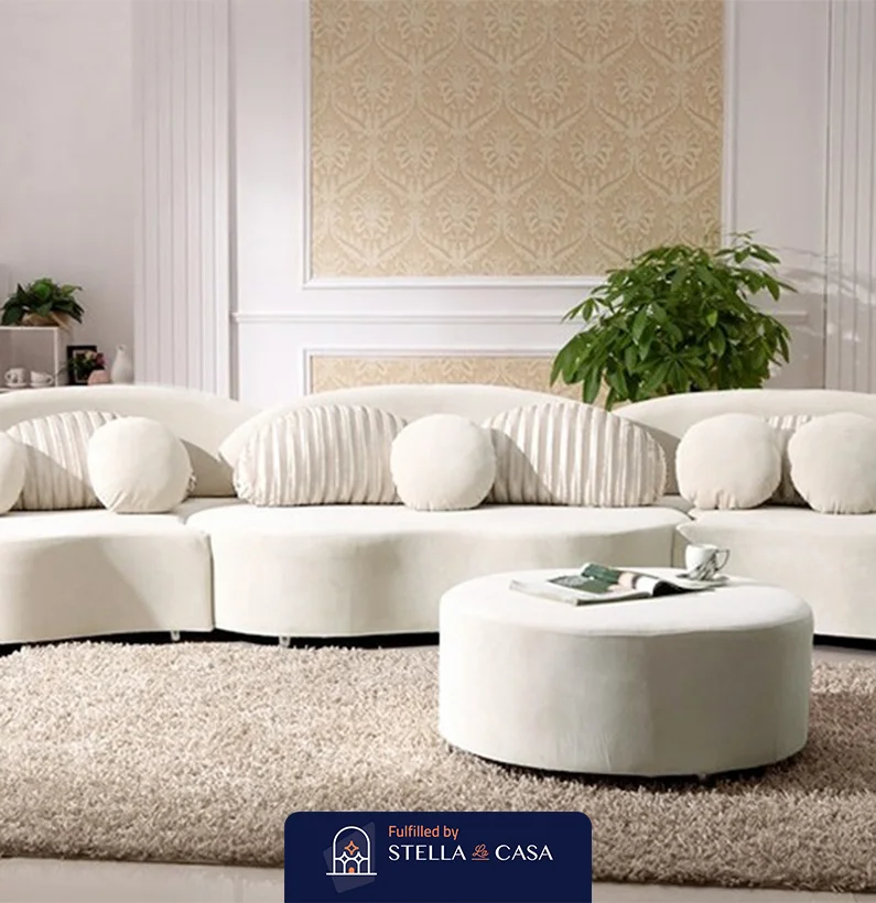 stellalacasa - ستيلا SF02-2 ركنة مودرن اوف وايت Stella-SF02 - الصورة 2