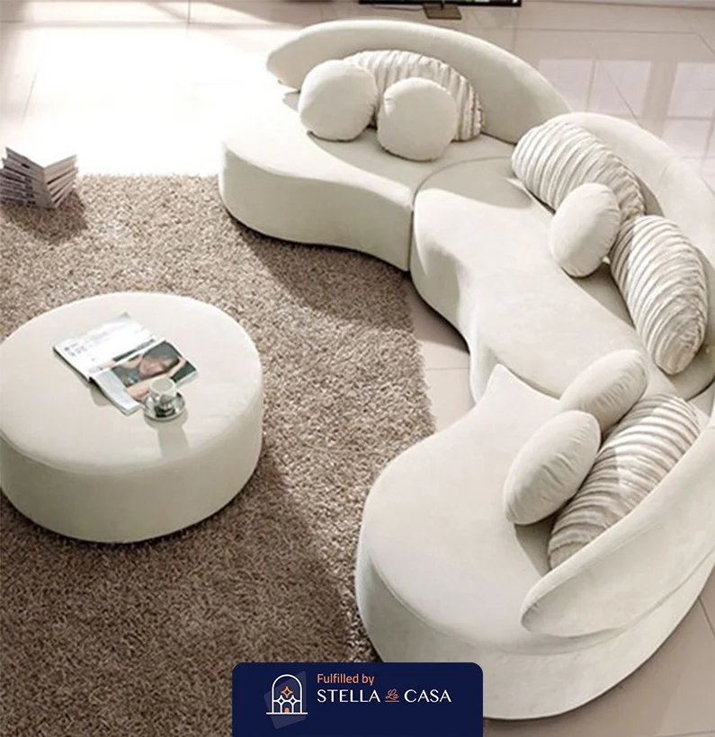 stellalacasa - ستيلا SF02-4 ركنة مودرن اوف وايت Stella-SF02 - الصورة 4