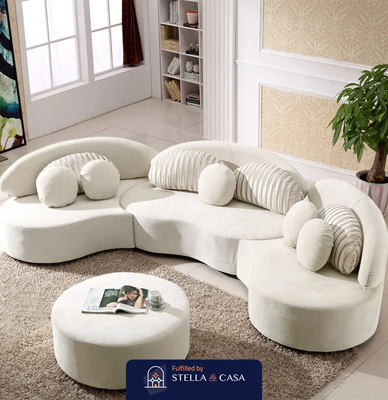 stellalacasa - ستيلا SF02 ركنة مودرن اوف وايت Stella-SF02 - الصورة 1