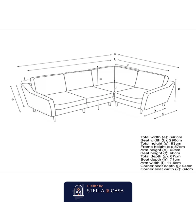 stellalacasa - ستيلا SF31-2 ركنه مودرن ازرق وخشبى Stella-SF31 - الصورة 2
