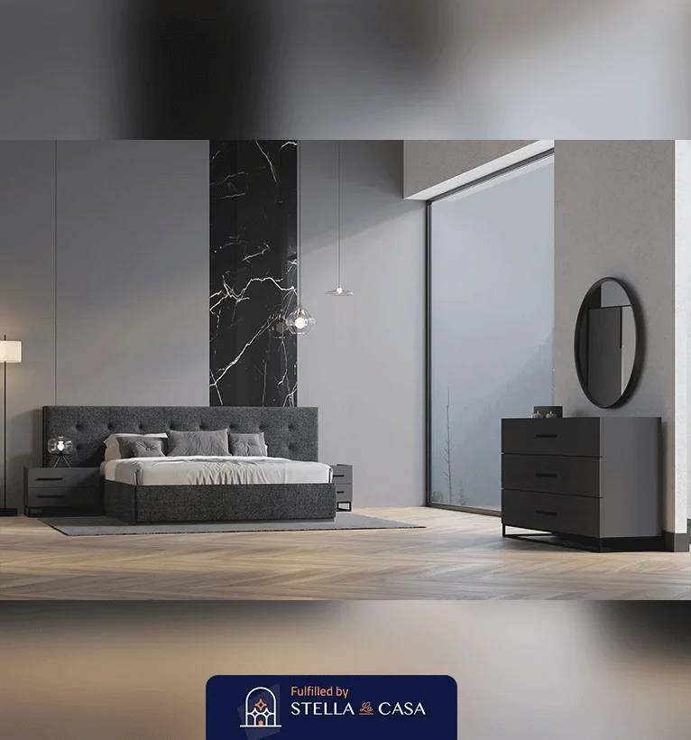 Stella-MR033-5 غرفة نوم 5 قطع رمادي Stella-MR033 - الصورة 8