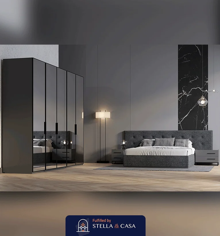 Stella-MR033 غرفة نوم 5 قطع رمادي Stella-MR033 - الصورة 1